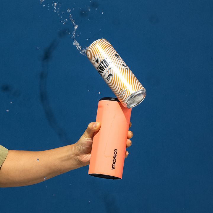 Neon Lights Coral Can Cooler